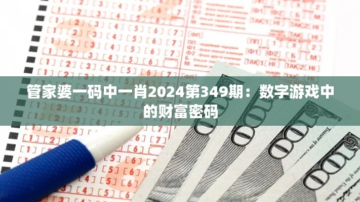 管家婆一码中一肖2024第349期:数字游戏中的财富密码