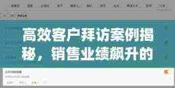 高效客户拜访案例揭秘，销售业绩飙升的秘诀！