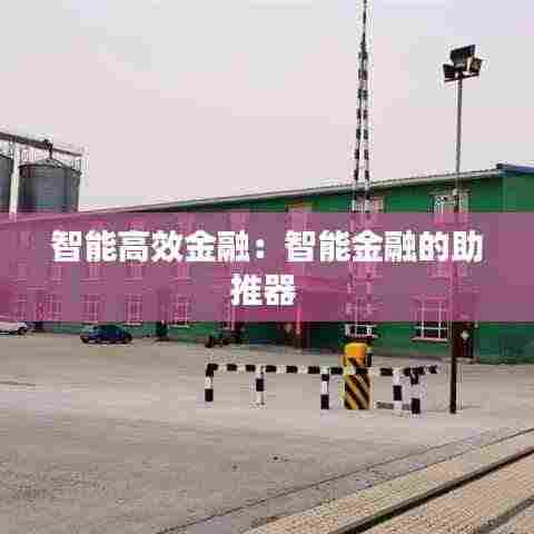 智能高效金融：智能金融的助推器 