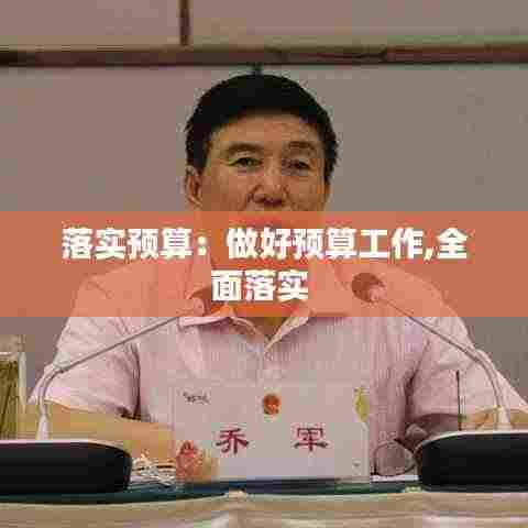 落实预算:做好预算工作,全面落实