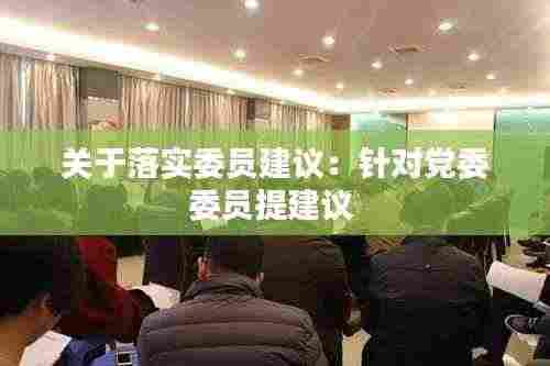 关于落实委员建议:针对党委委员提建议