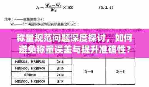 称量规范问题深度探讨,如何避免称量误差与提升准确性?