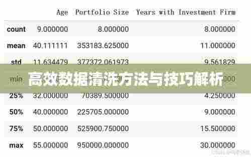 高效数据清洗方法与技巧解析