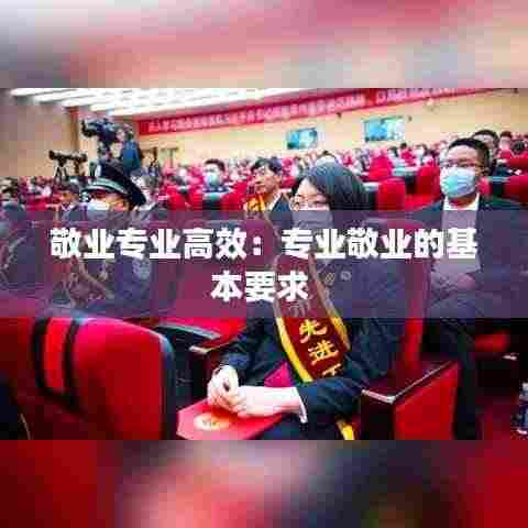 敬业专业高效:专业敬业的基本要求