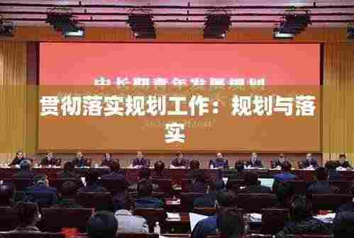 贯彻落实规划工作：规划与落实 