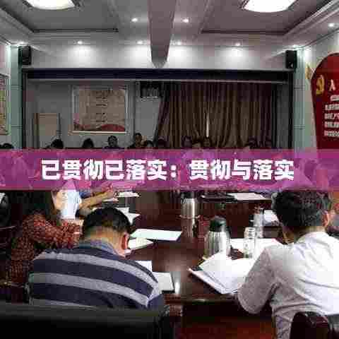 已贯彻已落实:贯彻与落实