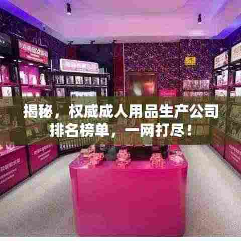 揭秘,权威成人用品生产公司排名榜单,一网打尽!