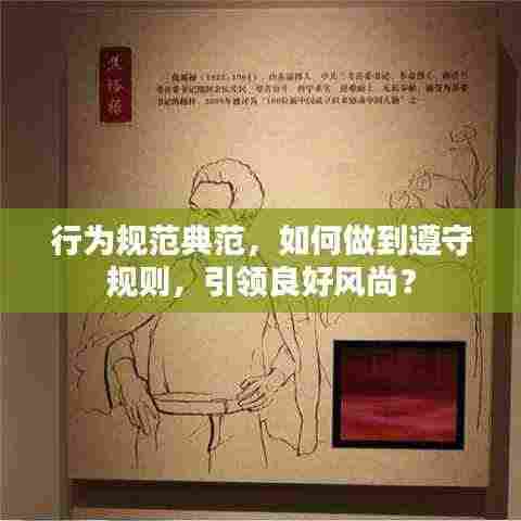 行为规范典范,如何做到遵守规则,引领良好风尚?