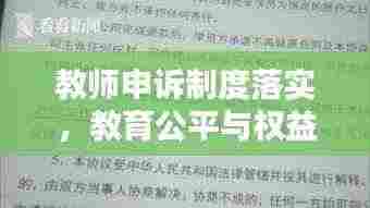 教师申诉制度落实,教育公平与权益的坚实保障