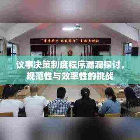 议事决策制度程序漏洞探讨,规范性与效率性的挑战